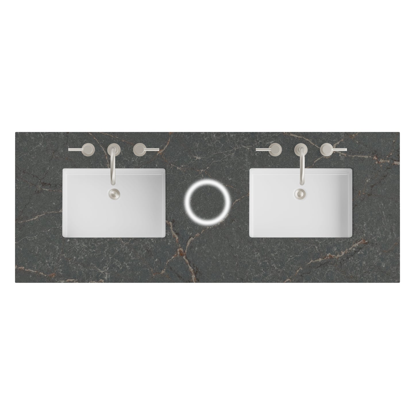 James Martin Vanities 60" Parisien Bleu Double 3cm Top With Sink and FreePower Wireless Charger