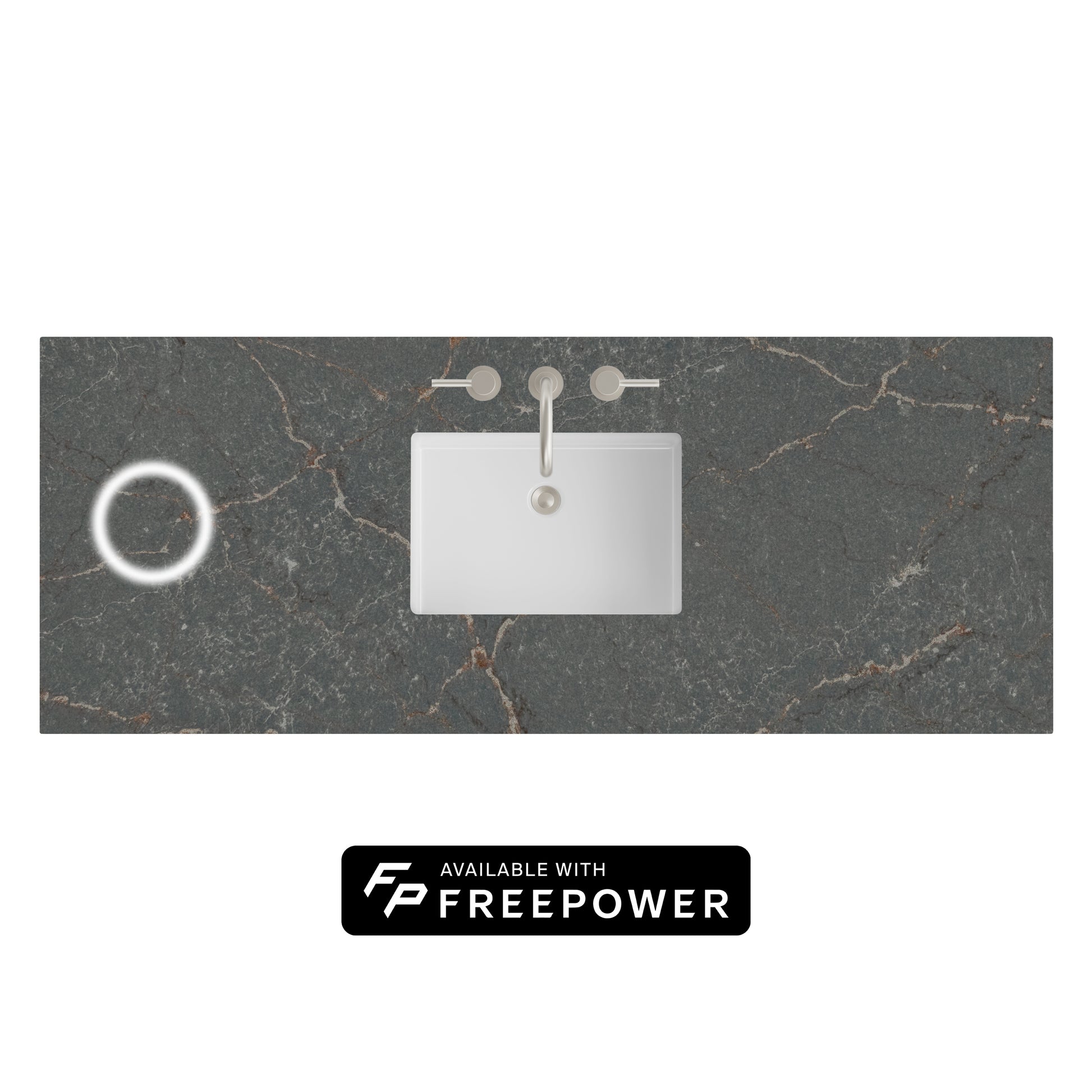 James Martin Vanities 60" Parisien Bleu Single 3cm Top With Sink and FreePower Wireless Charger