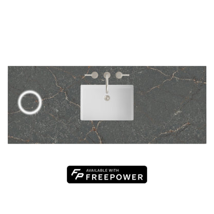 James Martin Vanities 60" Parisien Bleu Single 3cm Top With Sink and FreePower Wireless Charger