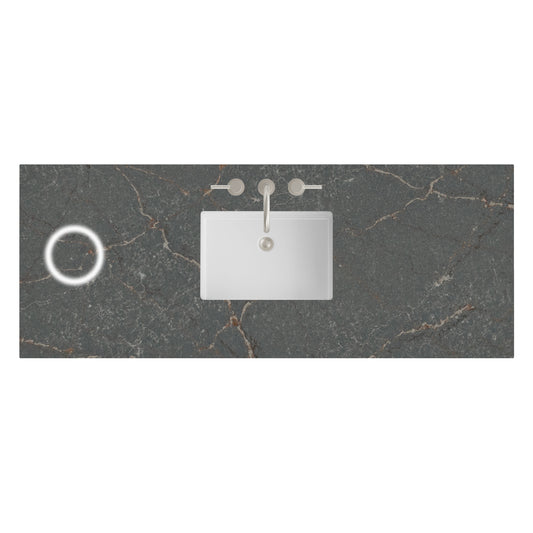James Martin Vanities 60" Parisien Bleu Single 3cm Top With Sink and FreePower Wireless Charger