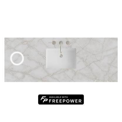 James Martin Vanities 60" Victorian Silver Single 3cm Top With Sink and FreePower Wireless Charger