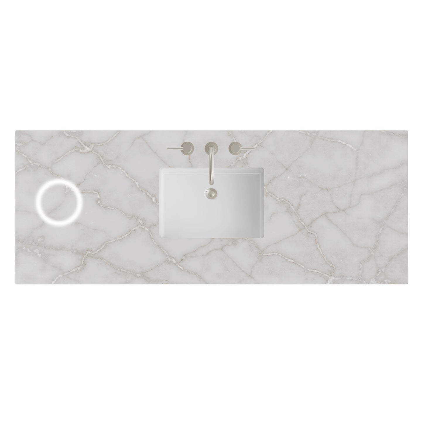 James Martin Vanities 60" Victorian Silver Single 3cm Top With Sink and FreePower Wireless Charger