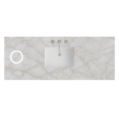 James Martin Vanities 60" Victorian Silver Single 3cm Top With Sink and FreePower Wireless Charger