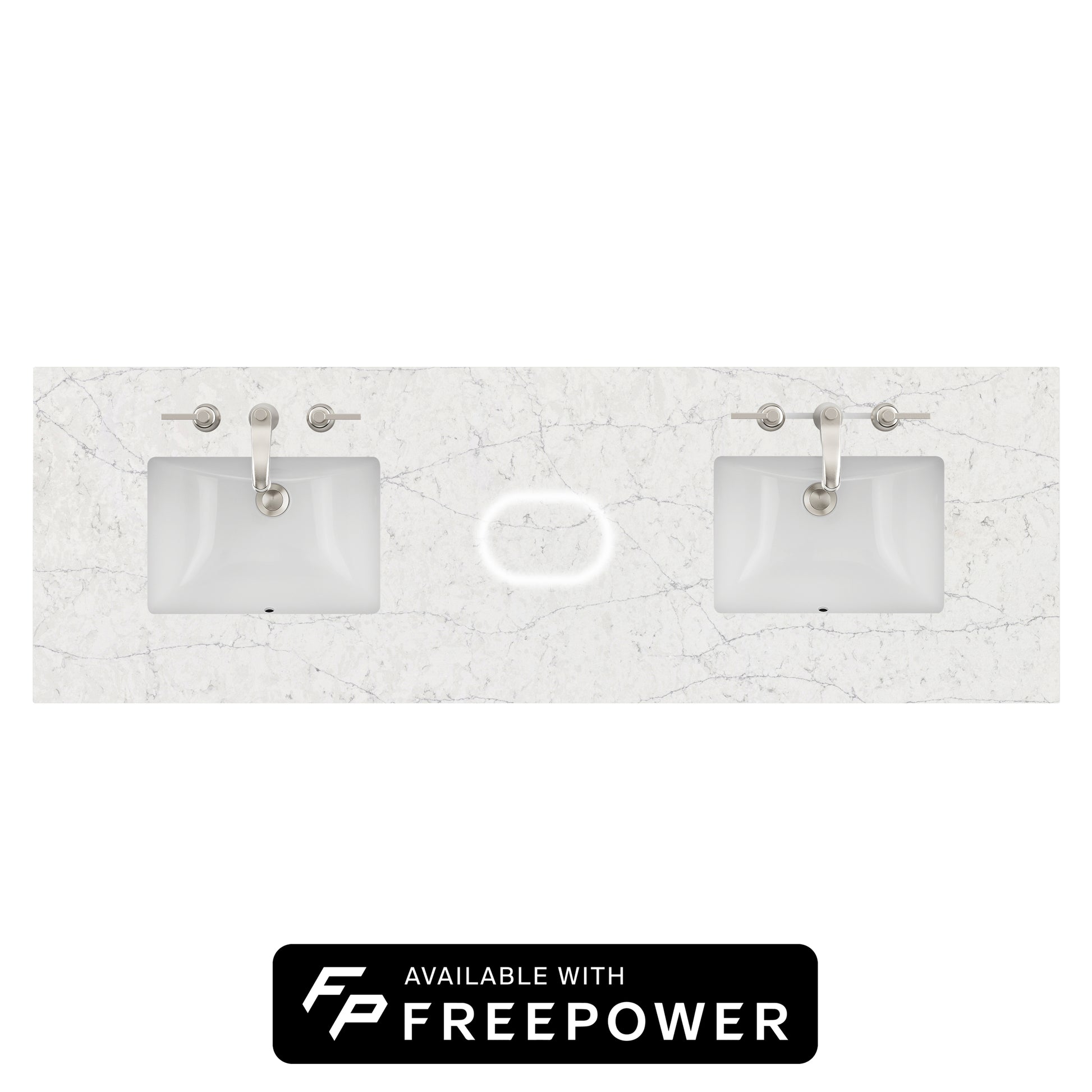 James Martin Vanities 72" Eternal Jasmine Pearl Double 3cm Top With Sink and FreePower Wireless Charger (040)