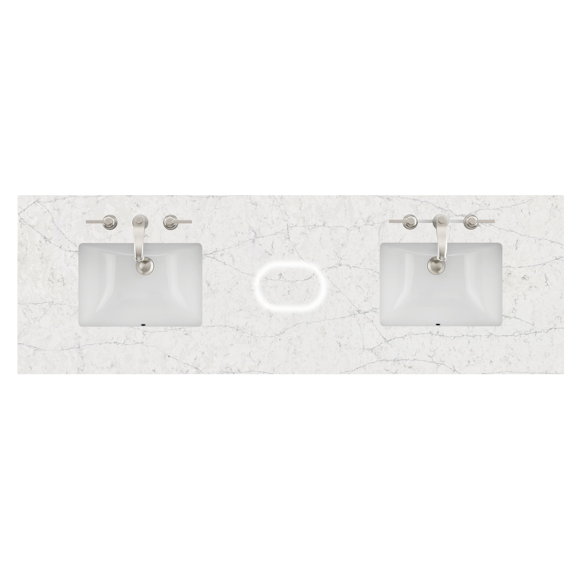 James Martin Vanities 72" Eternal Jasmine Pearl Double 3cm Top With Sink and FreePower Wireless Charger (040)