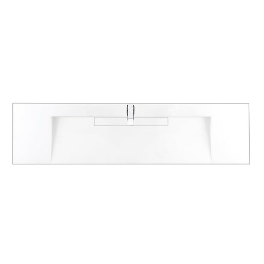 James Martin Vanities 72" Glossy White Finish Composite Stone Single Top