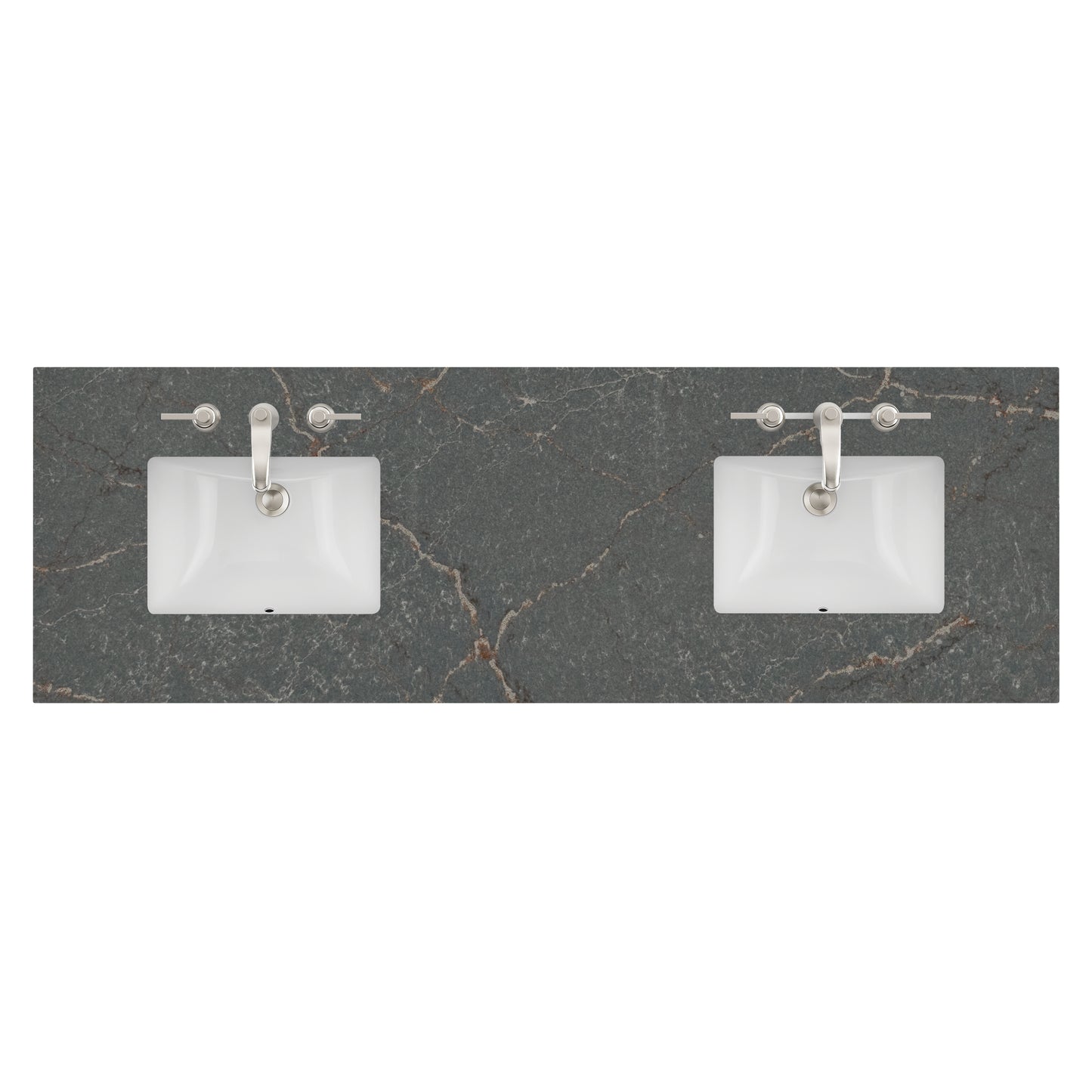 James Martin Vanities 72" Parisien Bleu Double 3cm Top With Sink