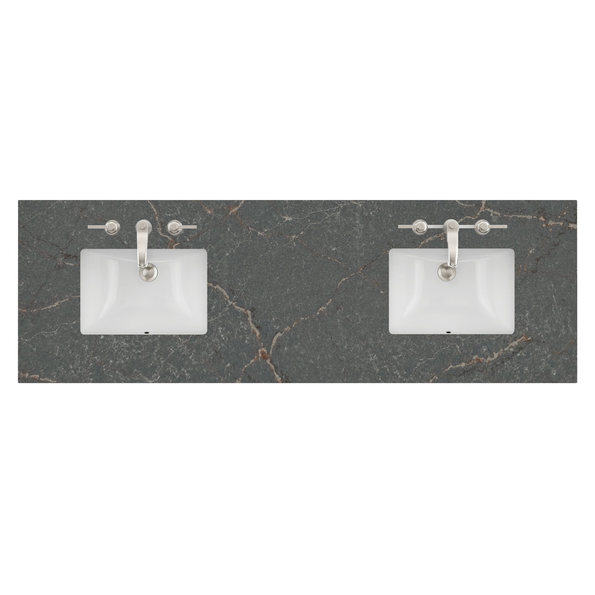 James Martin Vanities 72" Parisien Bleu Double 3cm Top With Sink