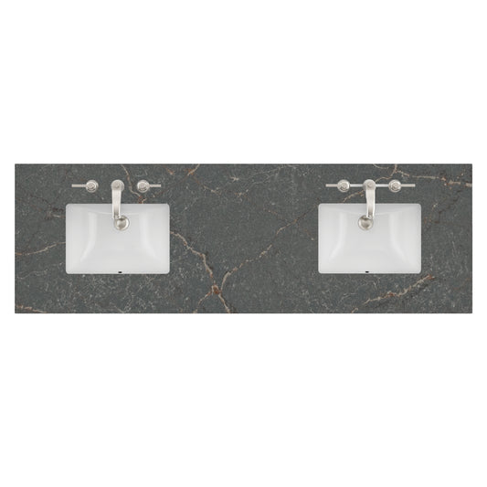 James Martin Vanities 72" Parisien Bleu Double 3cm Top With Sink