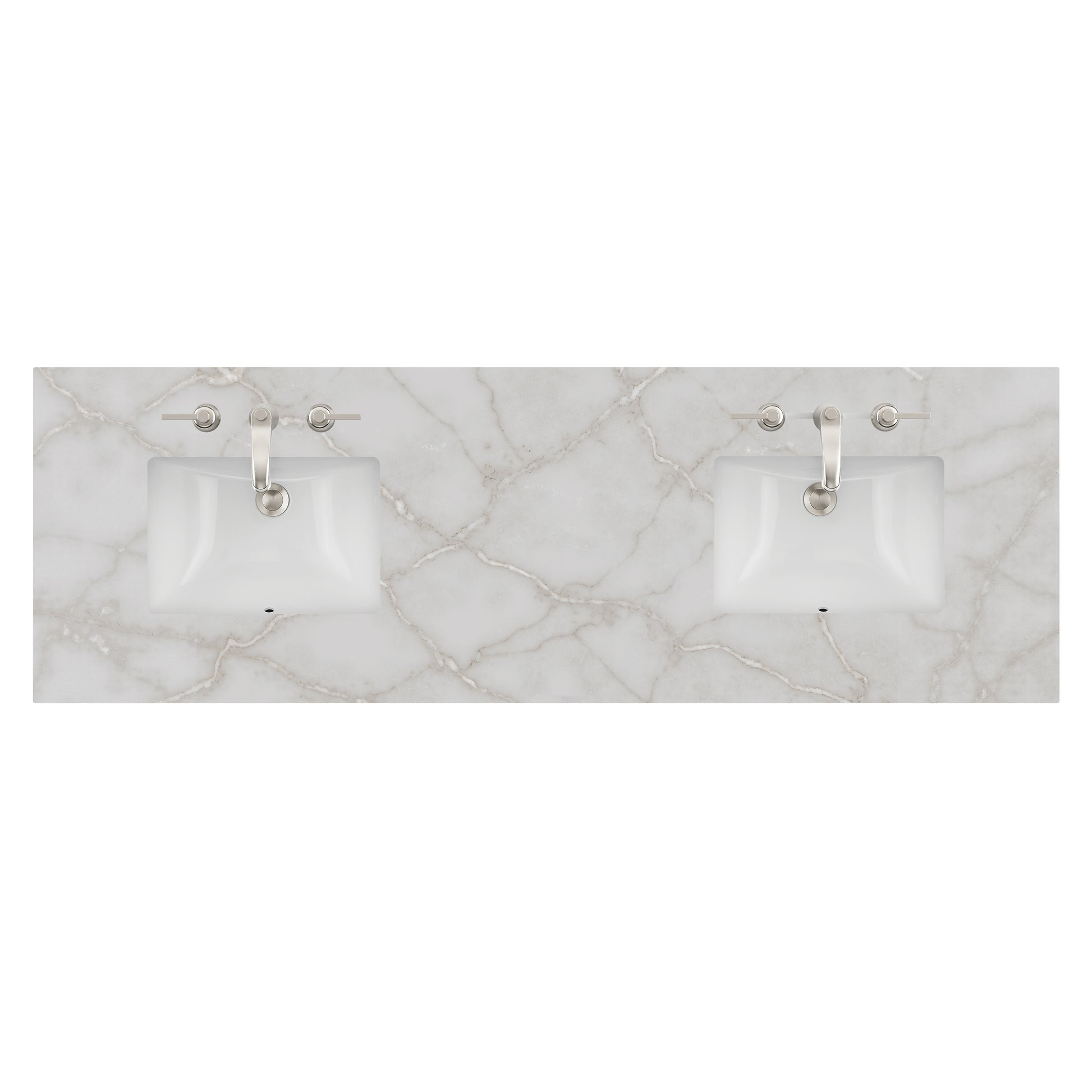 James Martin Vanities 72" Victorian Silver Double 3cm Top With Sink