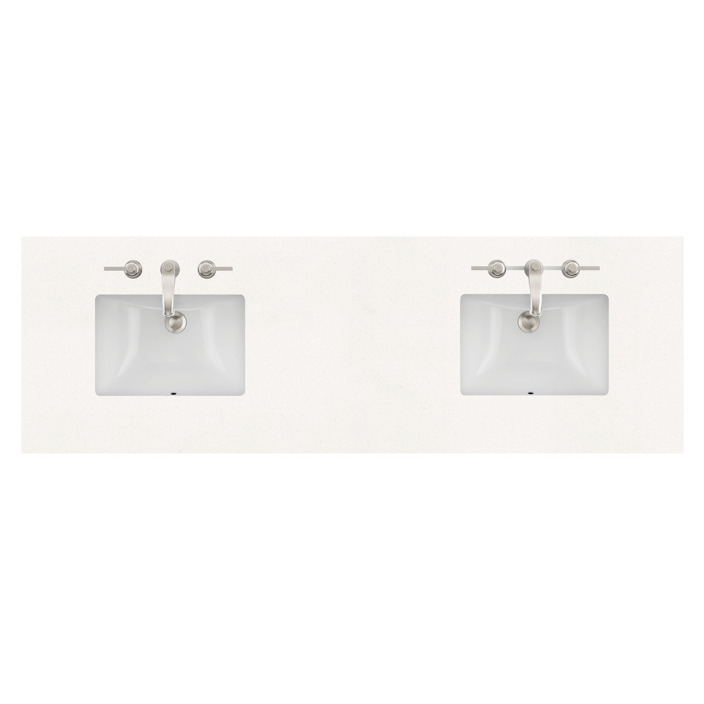 James Martin Vanities 72" White Zeus Double 3cm Top With Sink