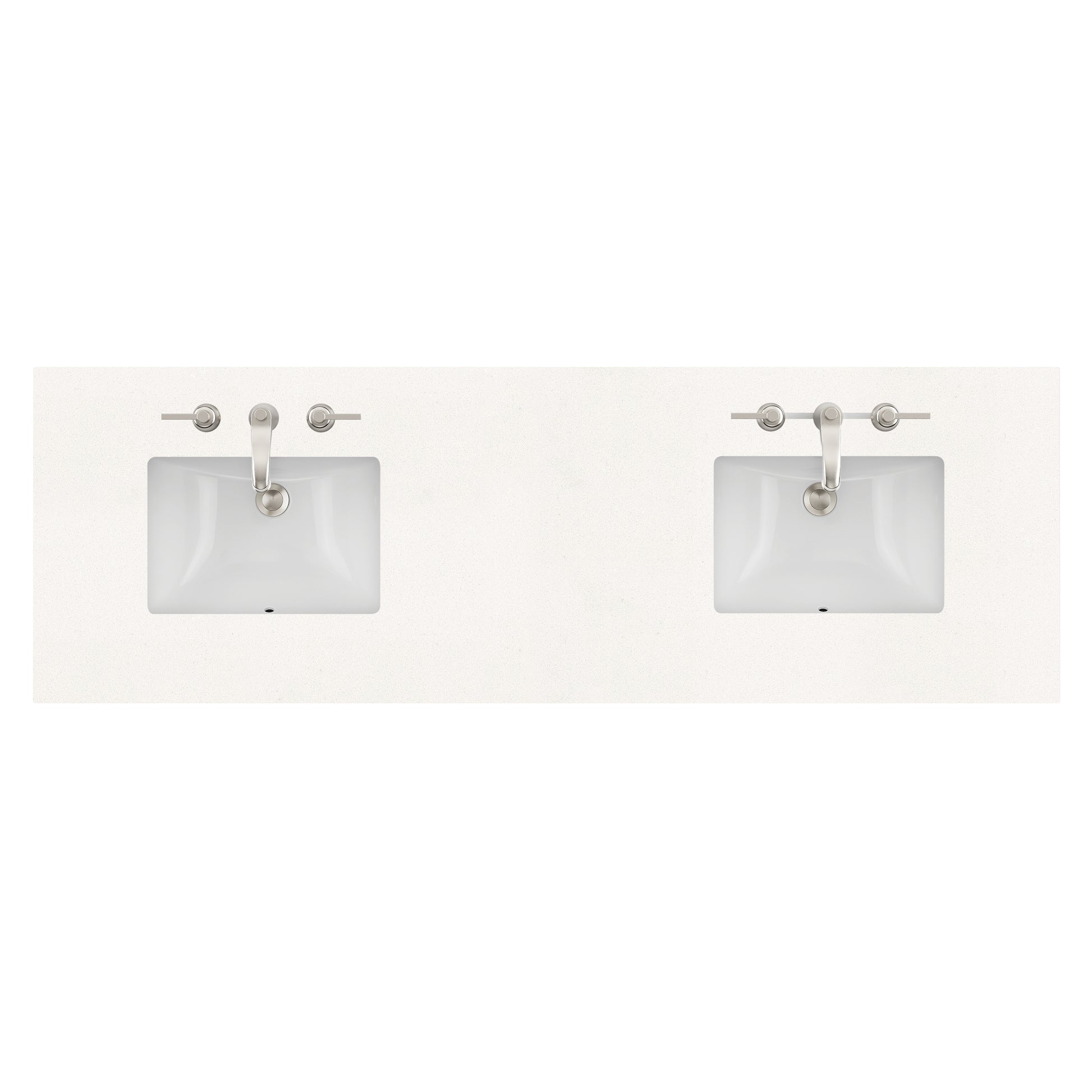 James Martin Vanities 72" White Zeus Double 3cm Top With Sink