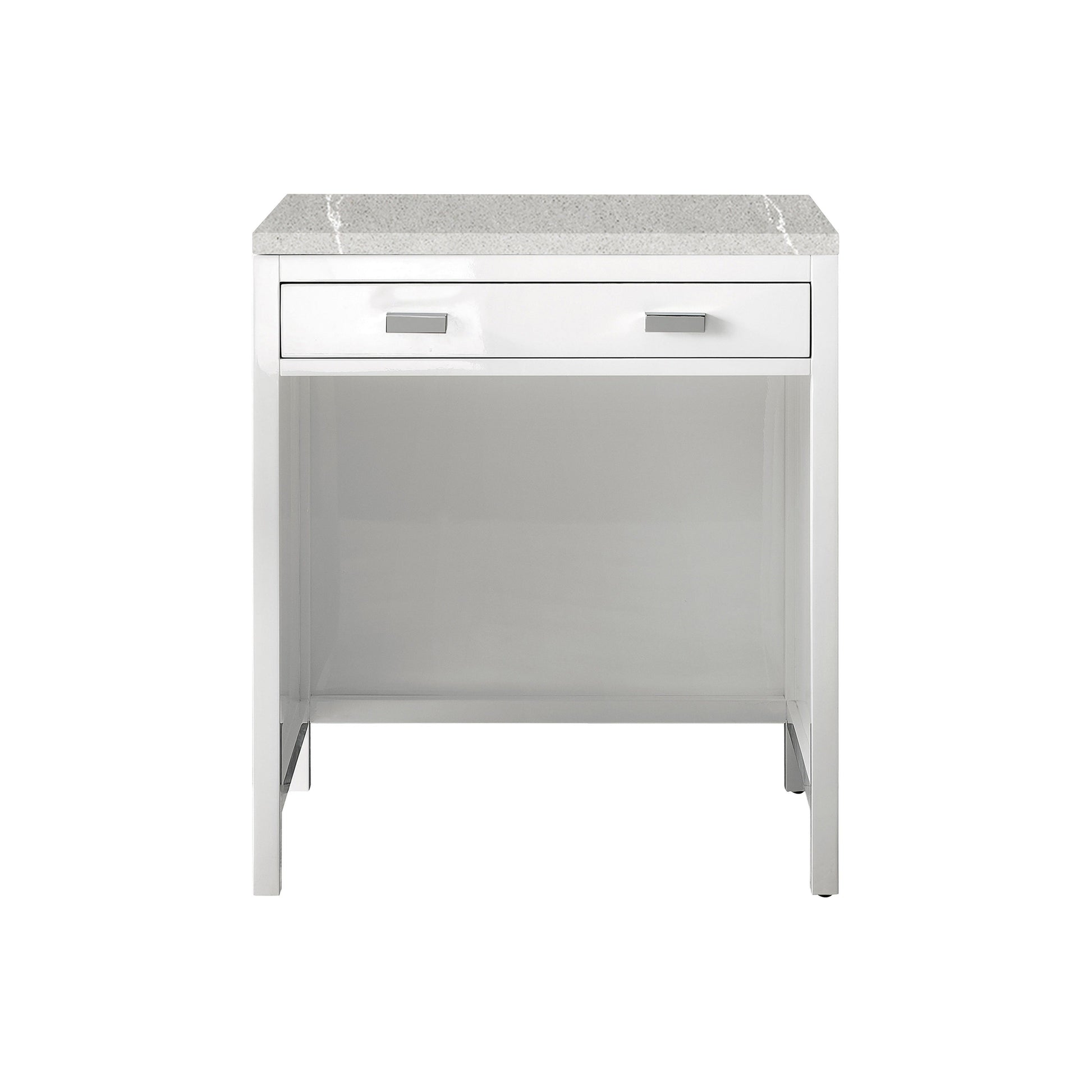 James Martin Vanities Addison 30" Glossy White Free-standing Makeup Countertop With 3cm Eternal Serena Top