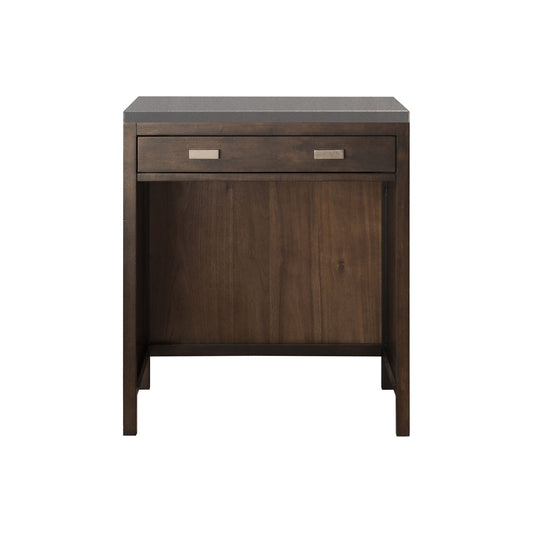 James Martin Vanities Addison 30" Mid Century Acacia Free-standing Makeup Countertop With 3cm Grey Expo Quartz Top