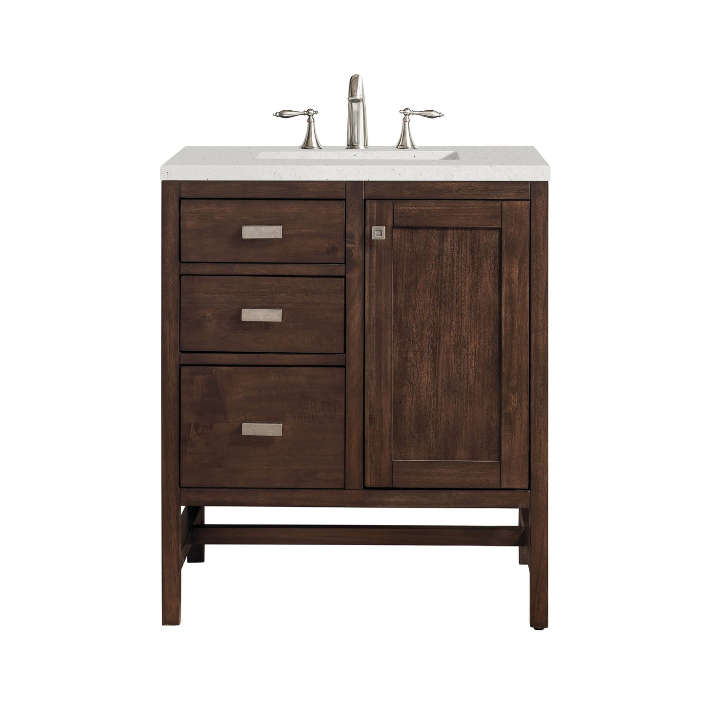 James Martin Vanities Addison 30" Mid-Century Acacia Single Vanity With 3cm Lime Delight Quartz Top