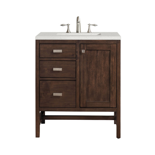 James Martin Vanities Addison 30" Mid-Century Acacia Single Vanity With 3cm Lime Delight Quartz Top