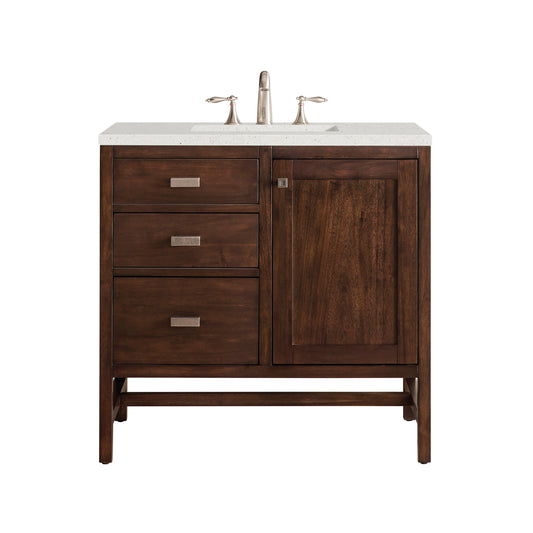 James Martin Vanities Addison 36" Mid-Century Acacia Single Vanity With 3cm Lime Delight Quartz Top