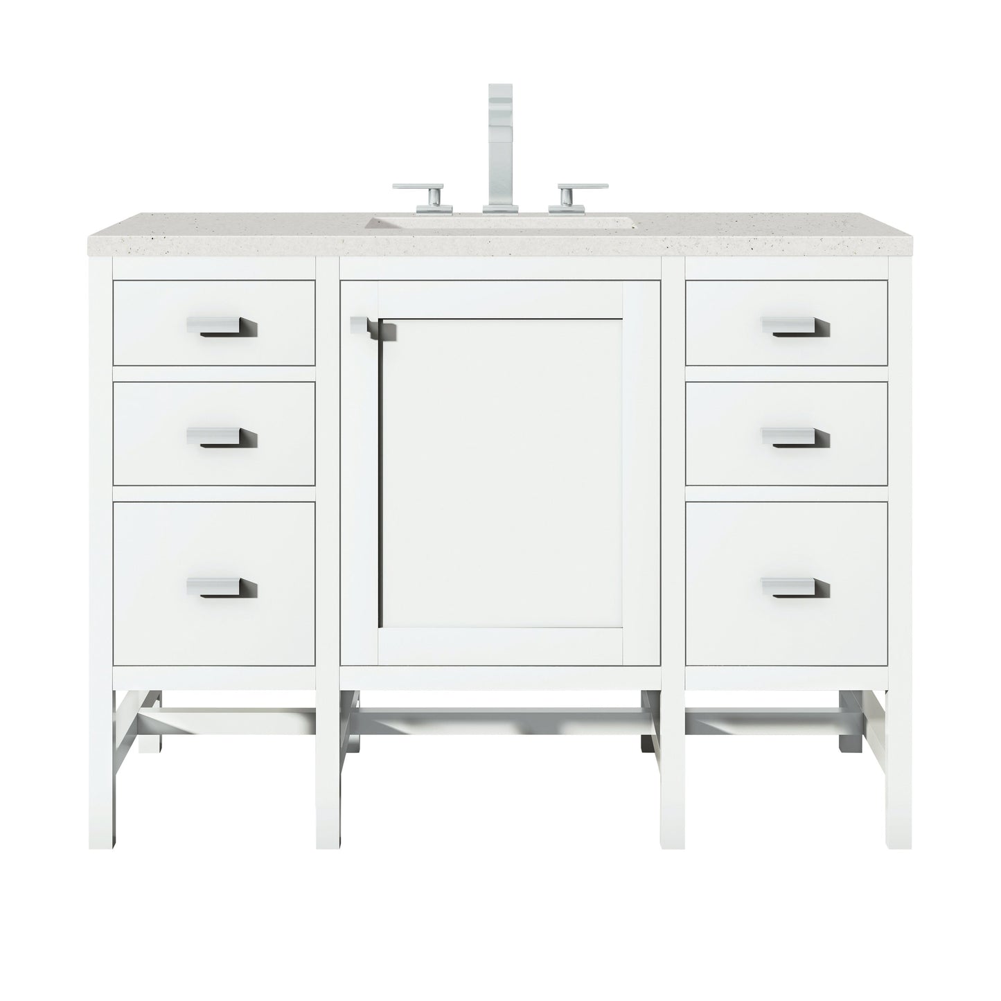 James Martin Vanities Addison 48" Glossy White Single Vanity With 3cm Lime Delight Quartz Top