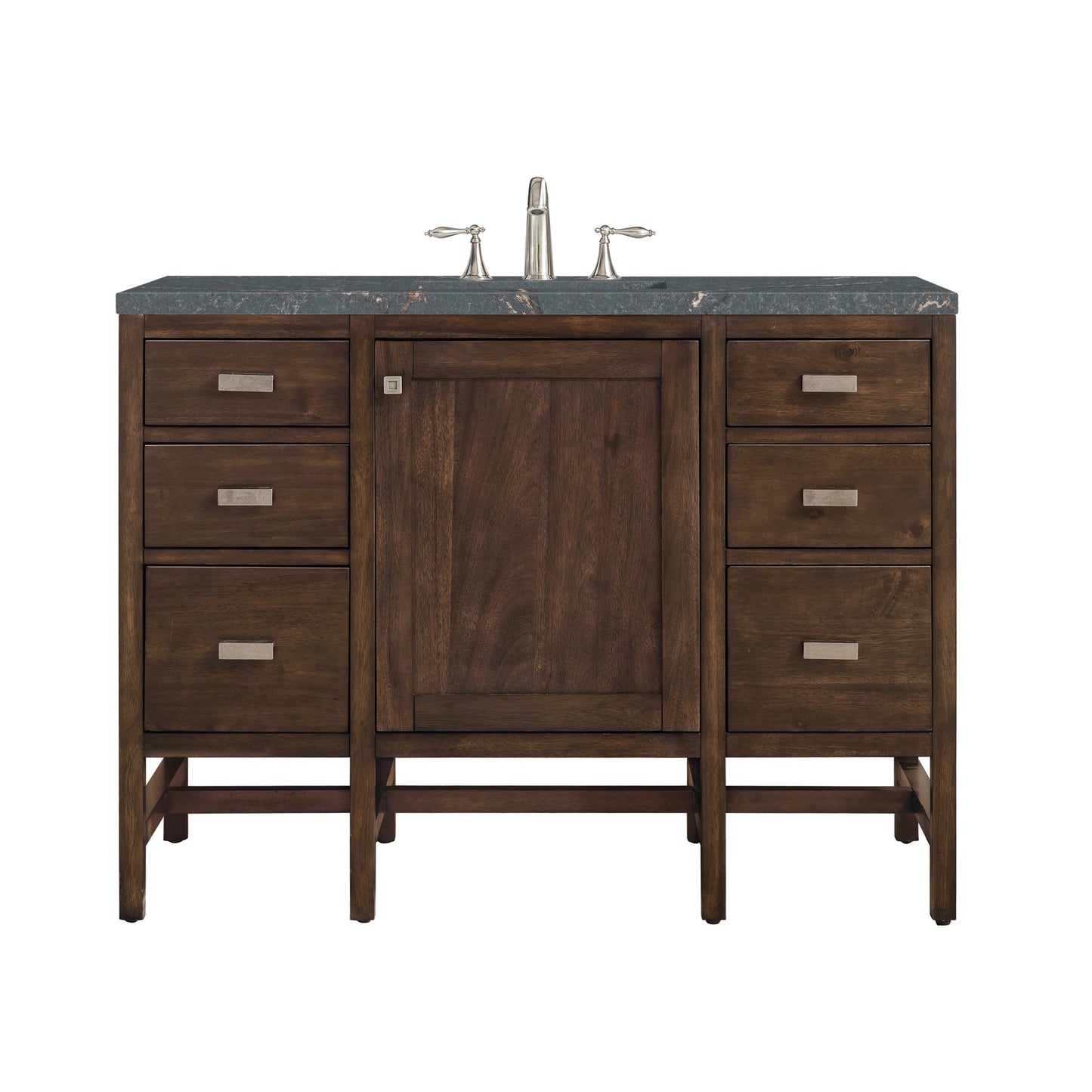 James Martin Vanities Addison 48" Mid-Century Acacia Single Vanity With 3cm Parisien Bleu Quartz Top