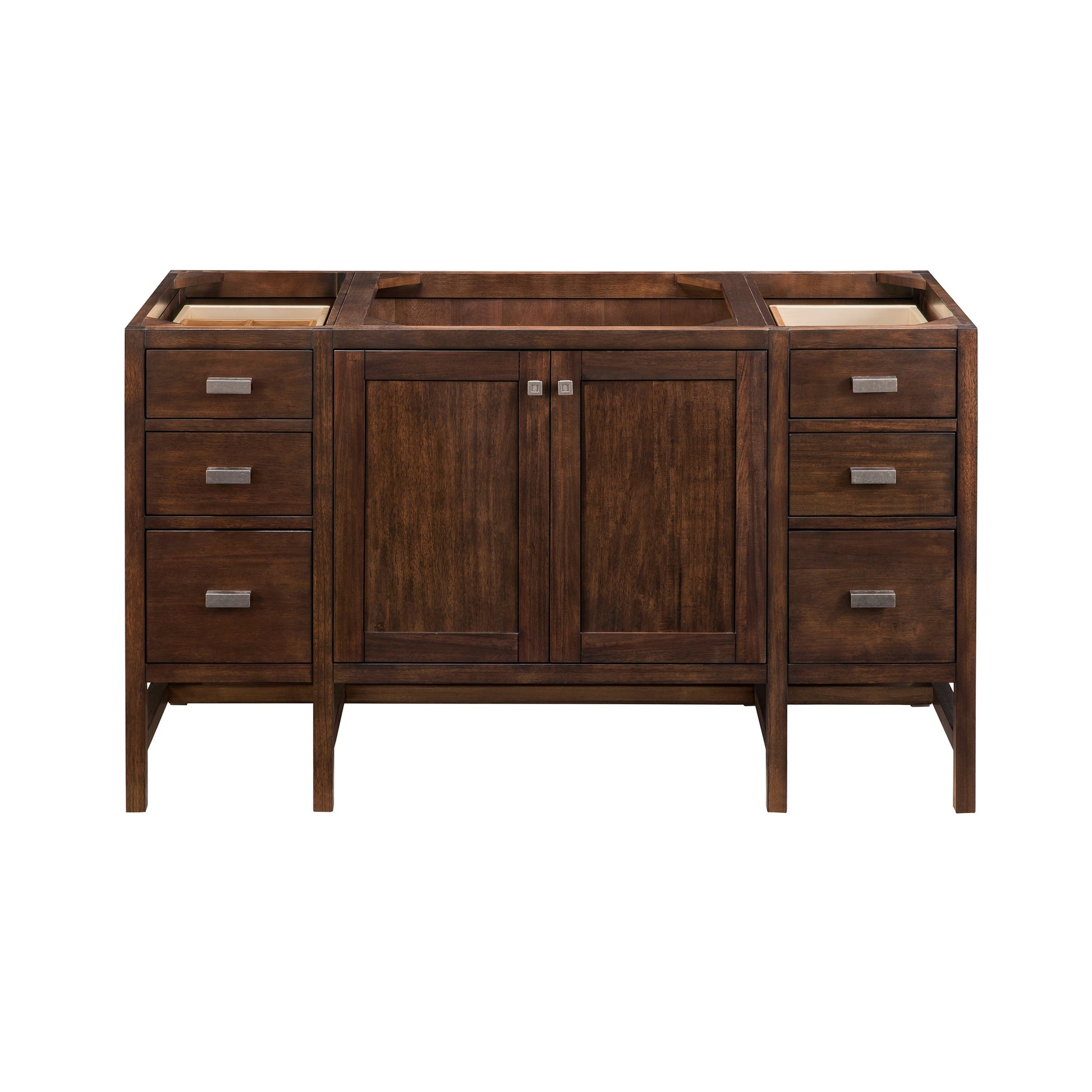 James Martin Vanities Addison 60" Mid Century Acacia Single Vanity Cabinet With 3cm White Zeus Quartz Top