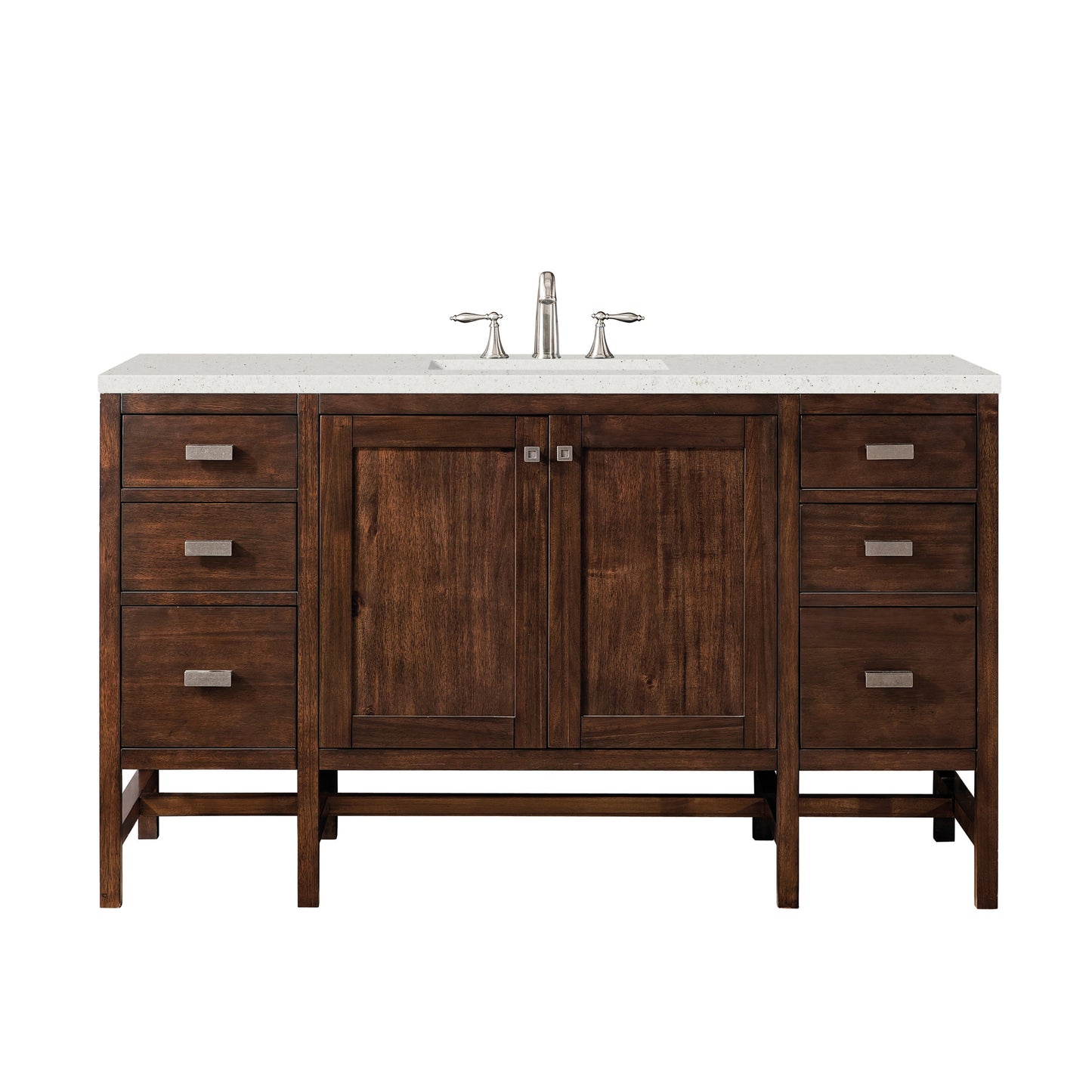 James Martin Vanities Addison 60" Mid-Century Acacia Single Vanity With 3cm Lime Delight Quartz Top