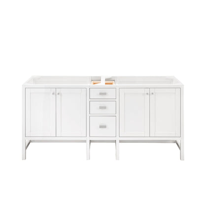 James Martin Vanities Addison 72" Glossy White Double Vanity Cabinet