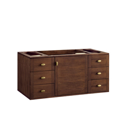 James Martin Vanities Amberly 48" Mid-Century Walnut Single Vanity