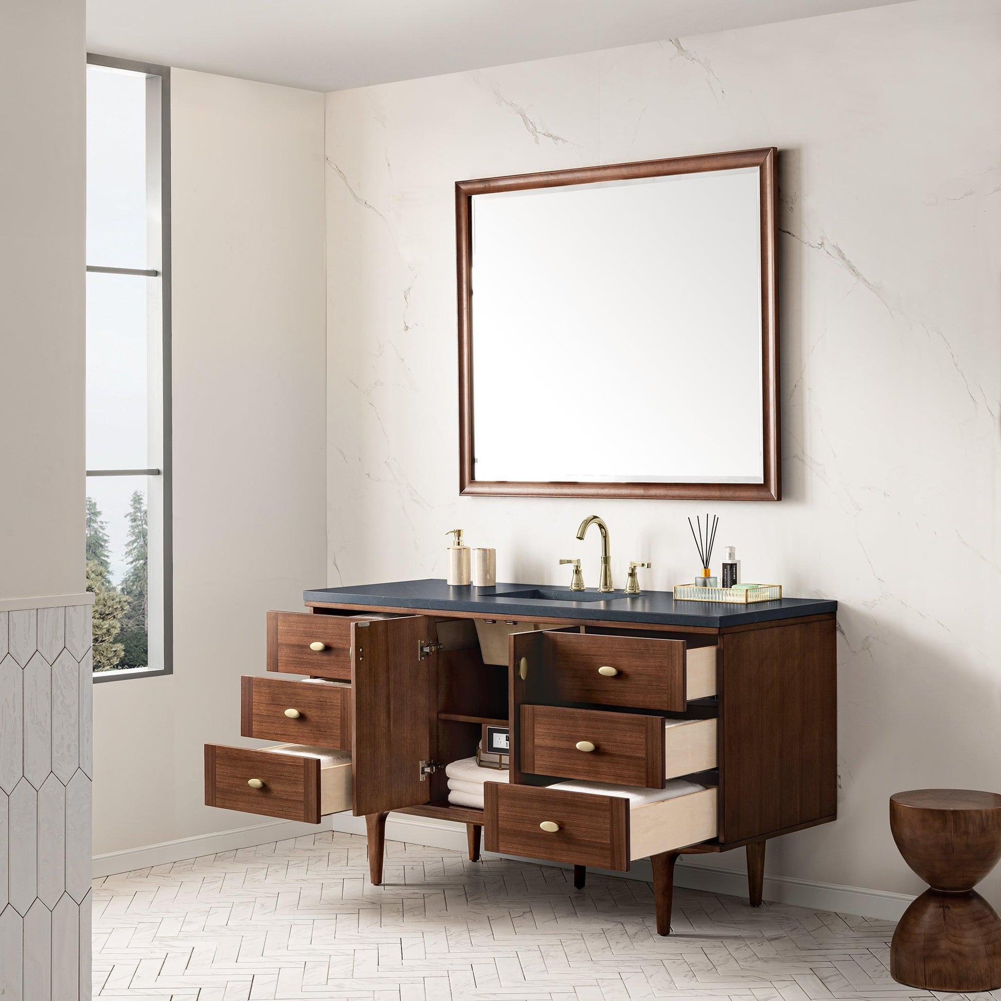 Towel Sets Mid-Century Floating Vanity Bathroom