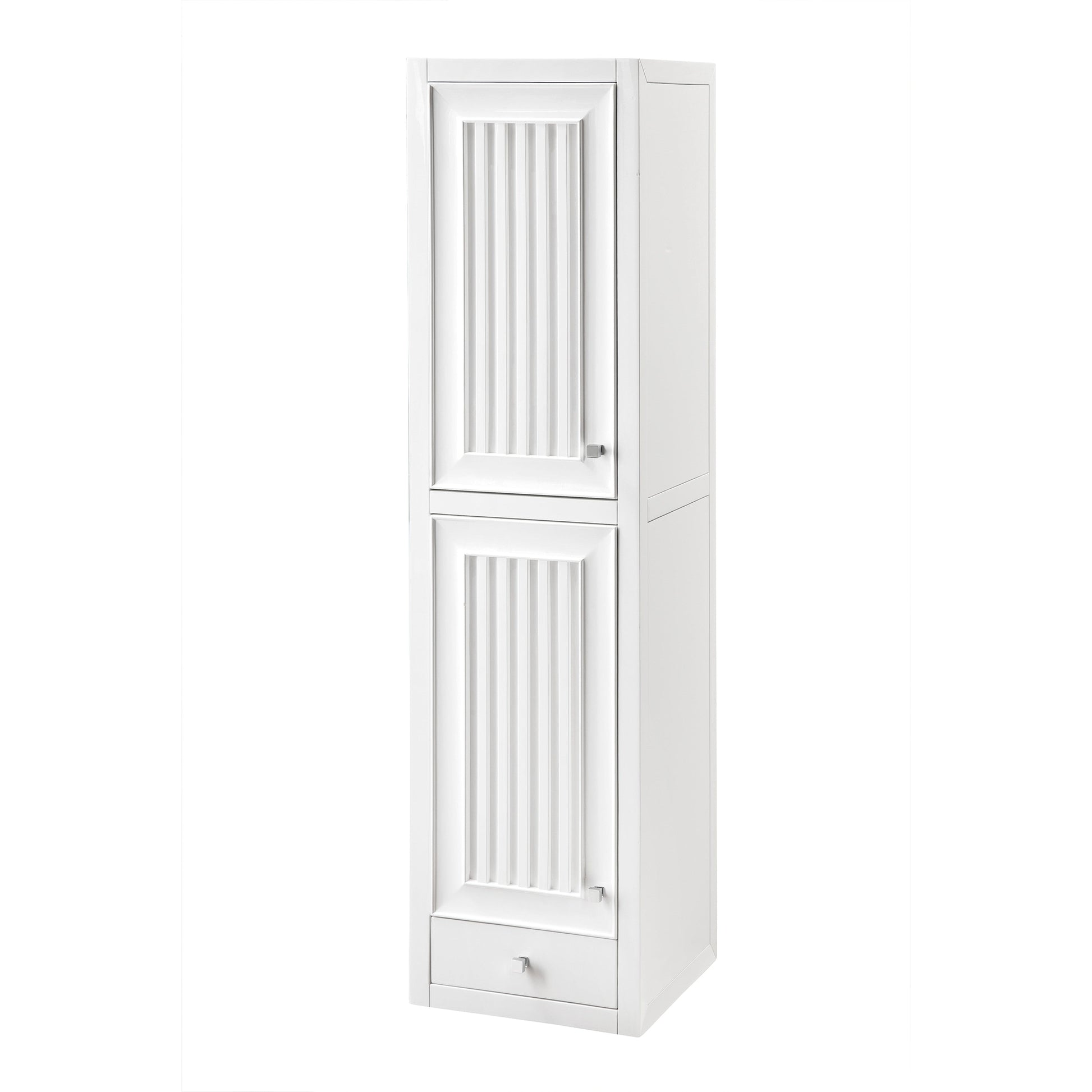 James Martin Vanities Athens 15" Glossy White Tower Hutch - Left