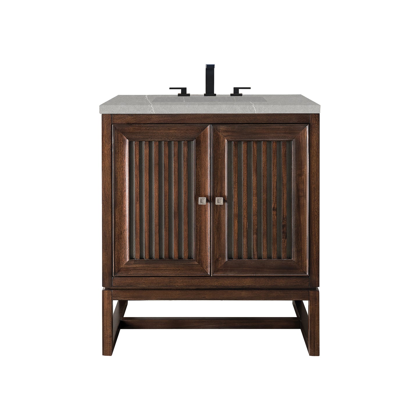 James Martin Vanities Athens 30" Mid Century Acacia Single Vanity Cabinet With 3 cm Eternal Serena Top