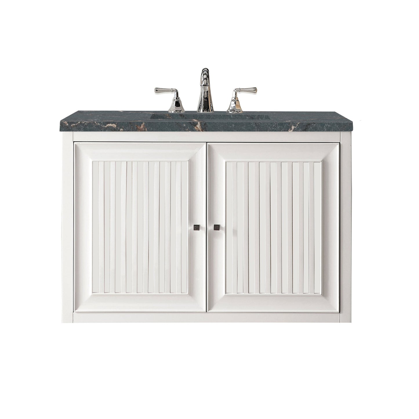 James Martin Vanities Athens 36" Glossy White Single Vanity With 3 cm Parisien Bleu Quartz Top