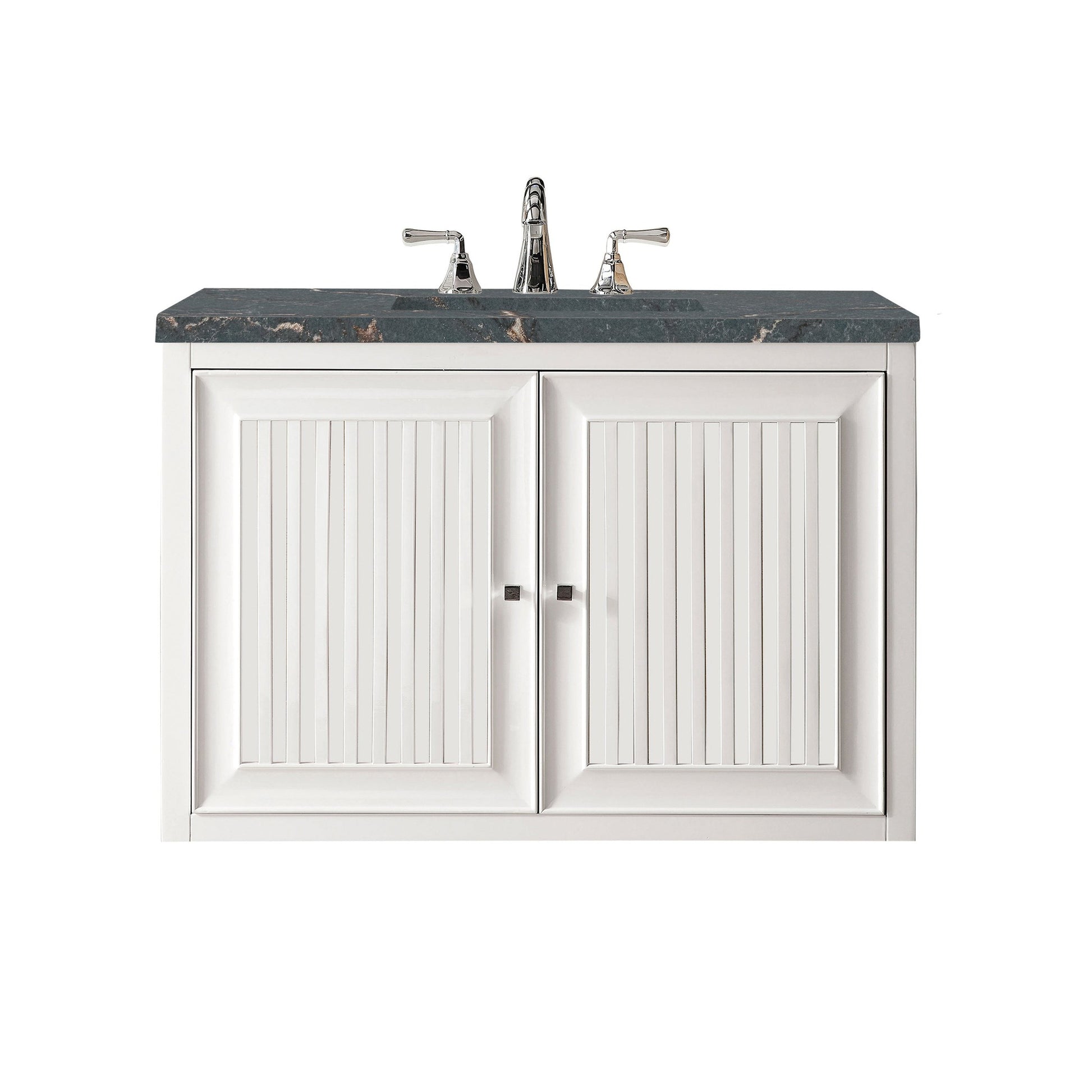 James Martin Vanities Athens 36" Glossy White Single Vanity With 3 cm Parisien Bleu Quartz Top