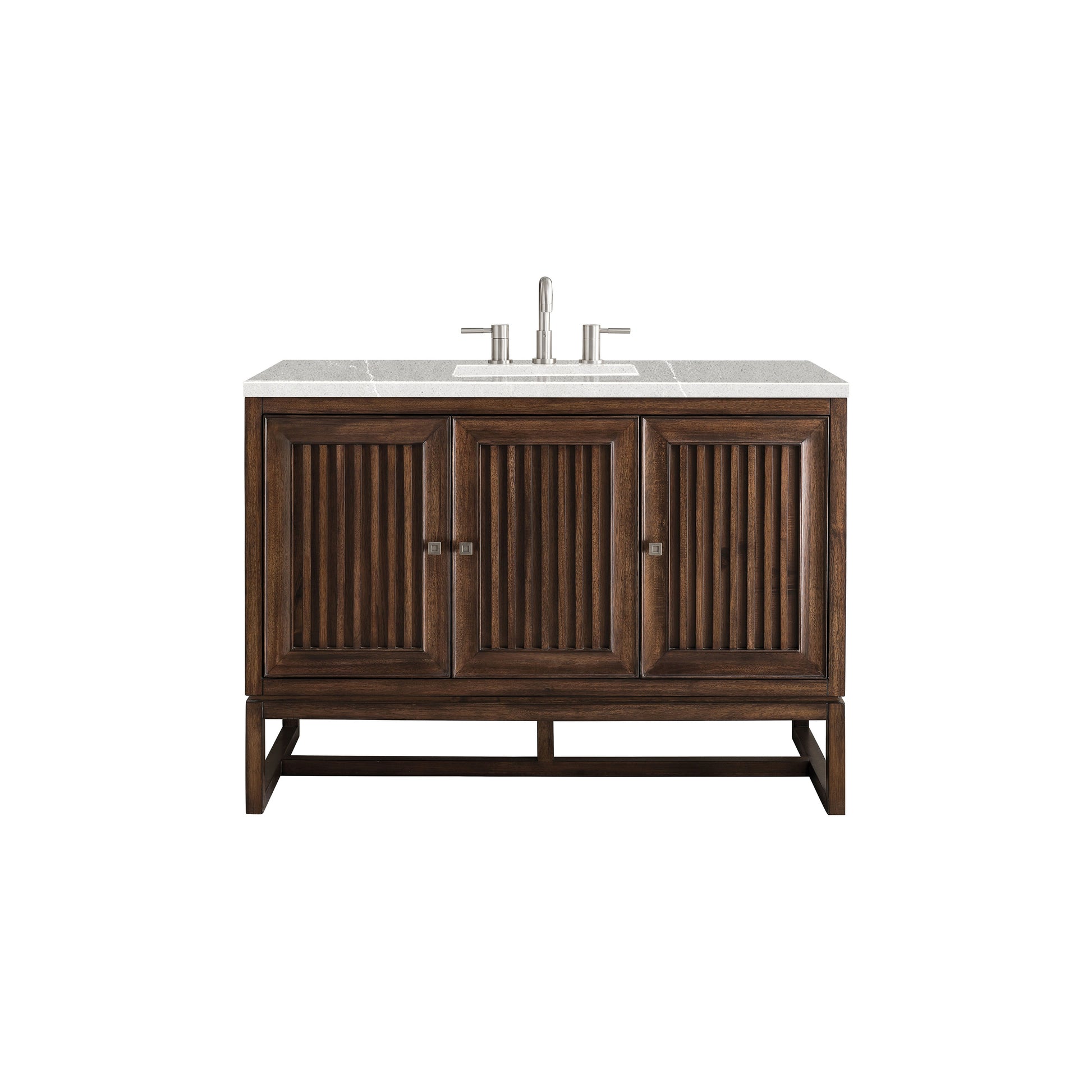 James Martin Vanities Athens 48" Mid Century Acacia Single Vanity Cabinet With 3 cm Eternal Serena Top