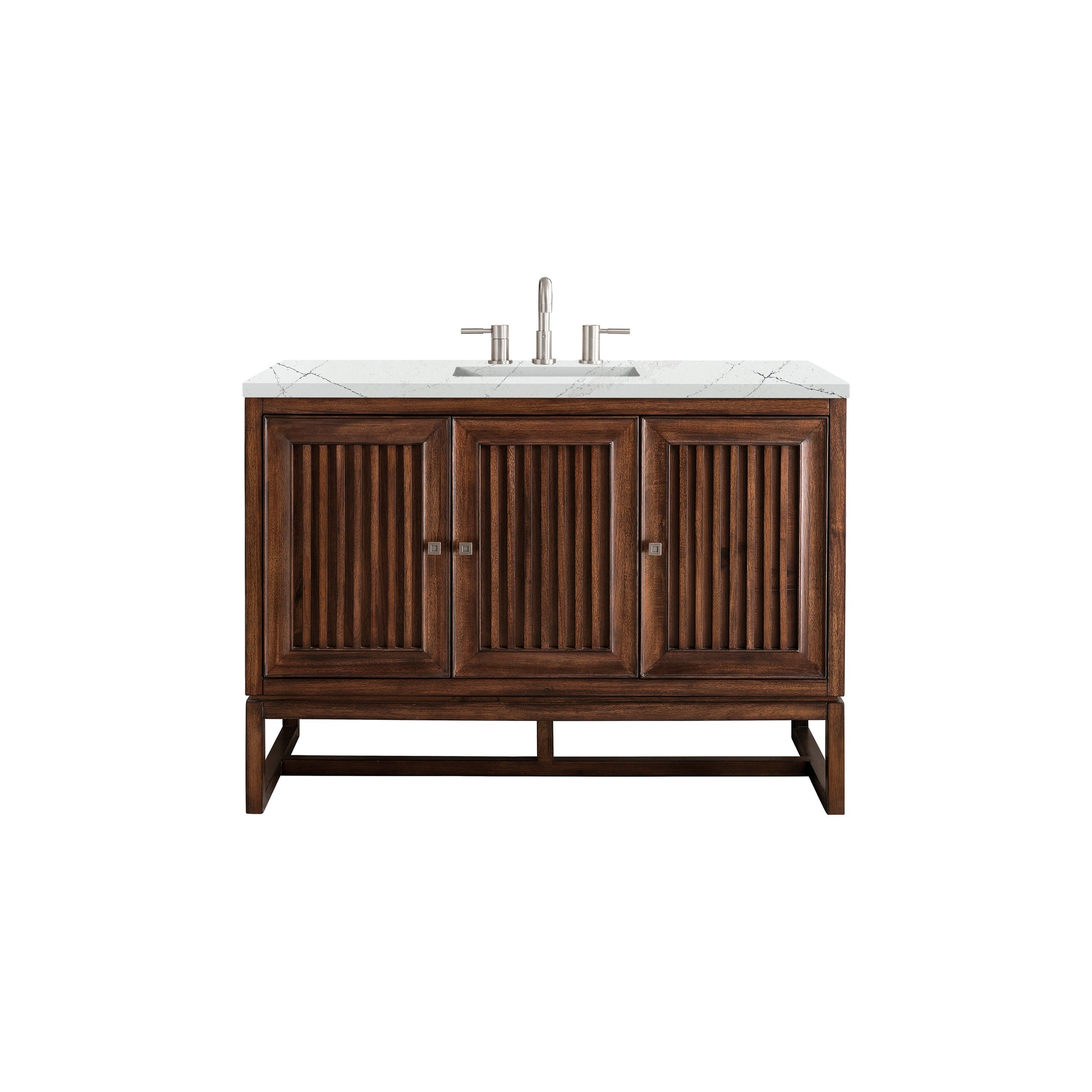 James Martin Vanities Athens 48" Mid Century Acacia Single Vanity Cabinet With 3 cm Ethereal Noctis Top