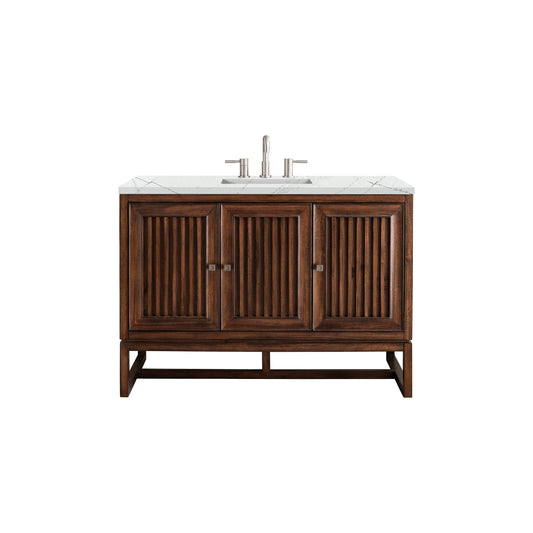 James Martin Vanities Athens 48" Mid Century Acacia Single Vanity Cabinet With 3 cm Ethereal Noctis Top