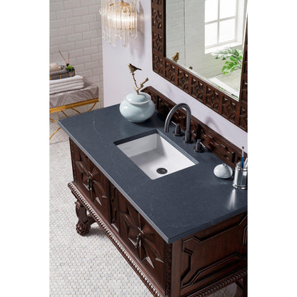 James Martin Vanities Balmoral 48" Antique Walnut Single Vanity Cabinet With 3cm Charcoal Soapstone Quartz Top