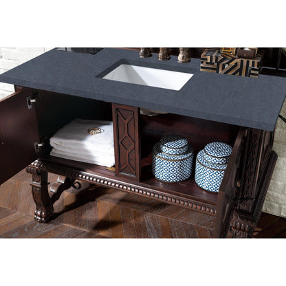 James Martin Vanities Balmoral 48" Antique Walnut Single Vanity Cabinet With 3cm Charcoal Soapstone Quartz Top