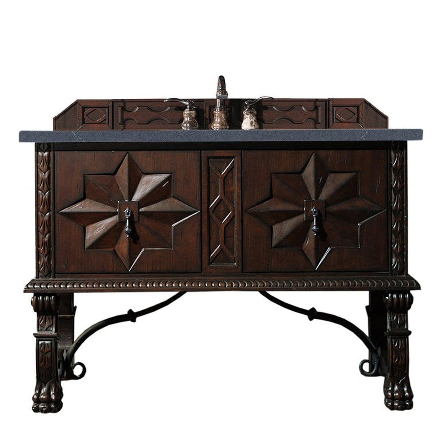 James Martin Vanities Balmoral 48" Antique Walnut Single Vanity Cabinet With 3cm Charcoal Soapstone Quartz Top