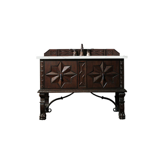 James Martin Vanities Balmoral 48" Antique Walnut Single Vanity Cabinet With 3cm Ethereal Noctis Quartz Top