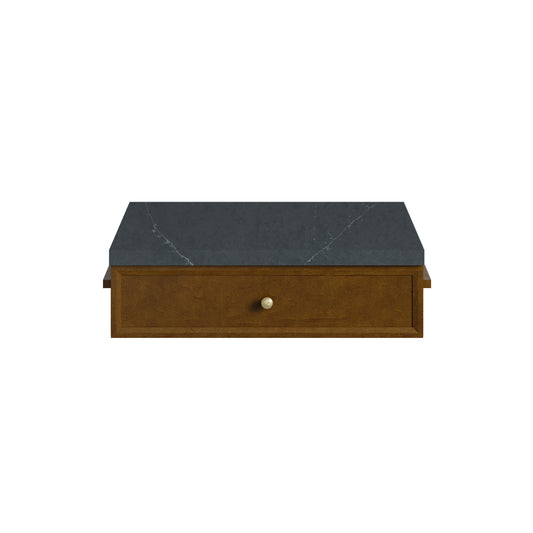 James Martin Vanities Bellshire 24" Honey Oak Drawer Unit With 3cm Charcoal Soapstone Silestone Top