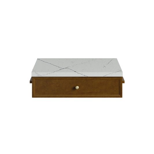 James Martin Vanities Bellshire 24" Honey Oak Drawer Unit With 3cm Ethereal Noctis Silestone Top