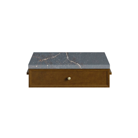 James Martin Vanities Bellshire 24" Honey Oak Drawer Unit With 3cm Parisien Bleu Silestone Top