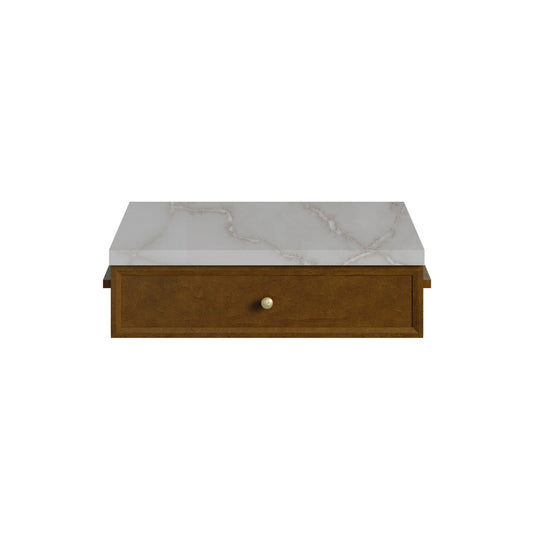 James Martin Vanities Bellshire 24" Honey Oak Drawer Unit With 3cm Victorian Silver Silestone Top