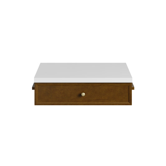 James Martin Vanities Bellshire 24" Honey Oak Drawer Unit With 3cm White Zeus Silestone Top