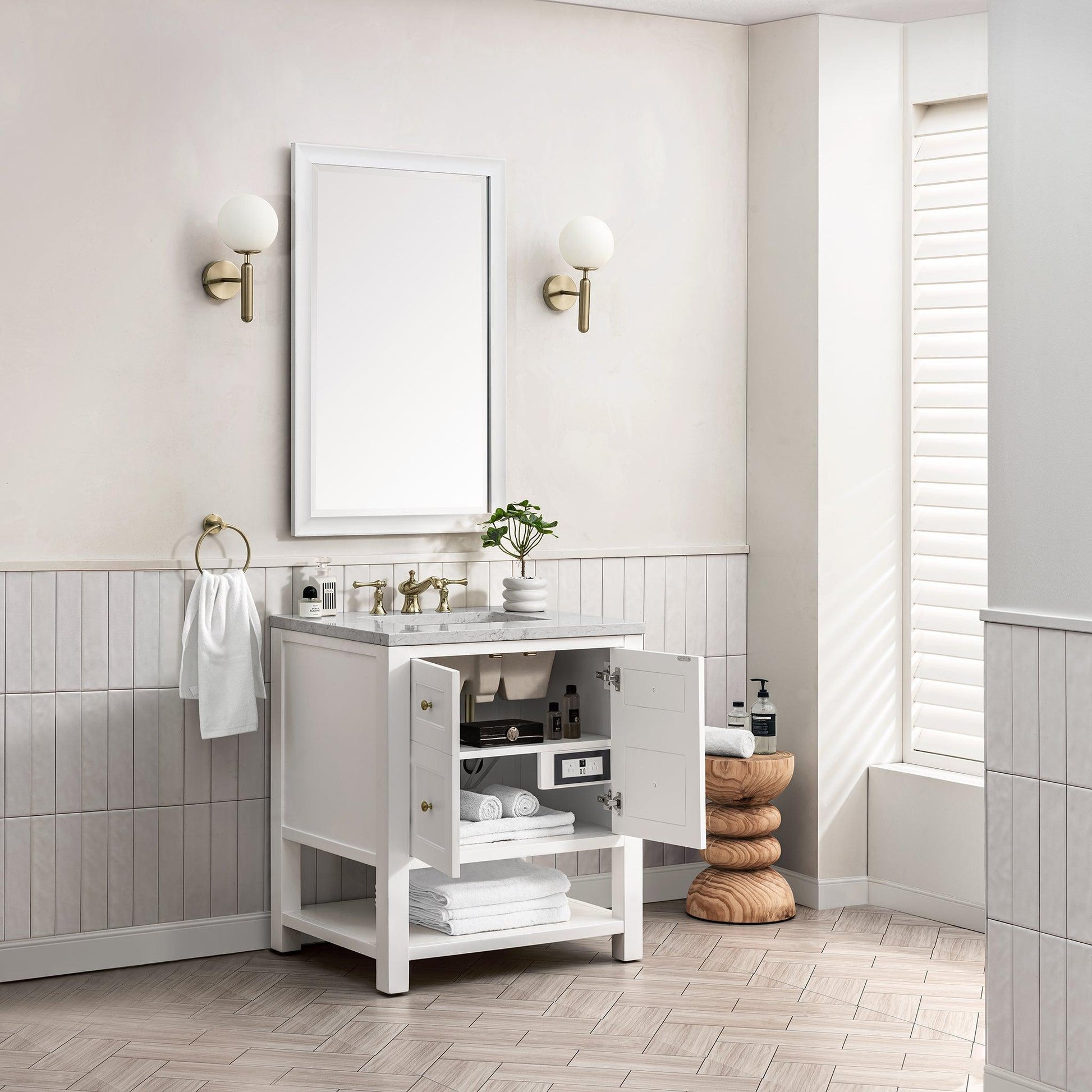 James Martin Vanities Breckenridge 30" Bright White Single Vanity