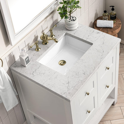 James Martin Vanities Breckenridge 30" Bright White Single Vanity