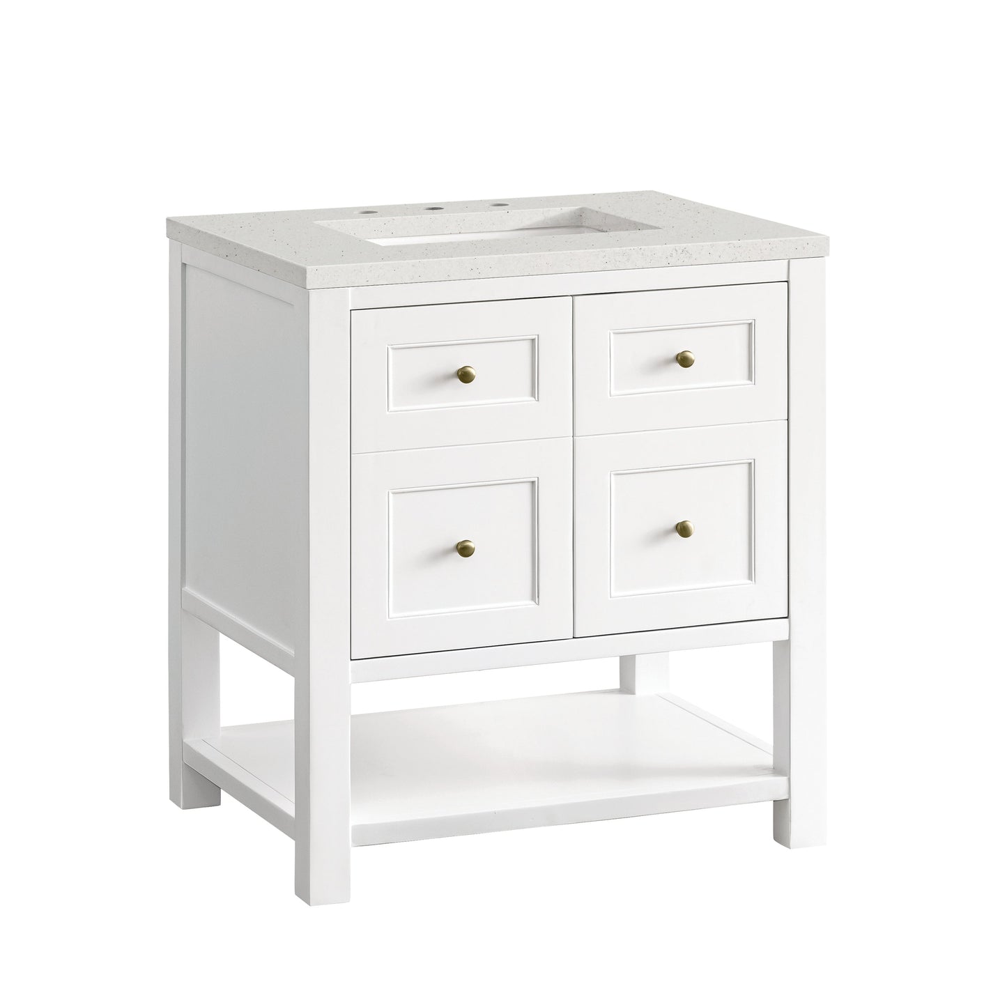 James Martin Vanities Breckenridge 30" Bright White Single Vanity With 3 cm Lime Delight Top