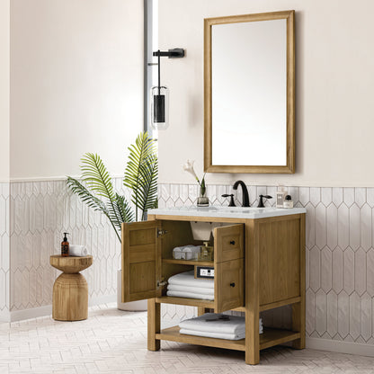 James Martin Vanities Breckenridge 30" Light Natural Oak Single Vanity With 3 cm Lime Delight Top