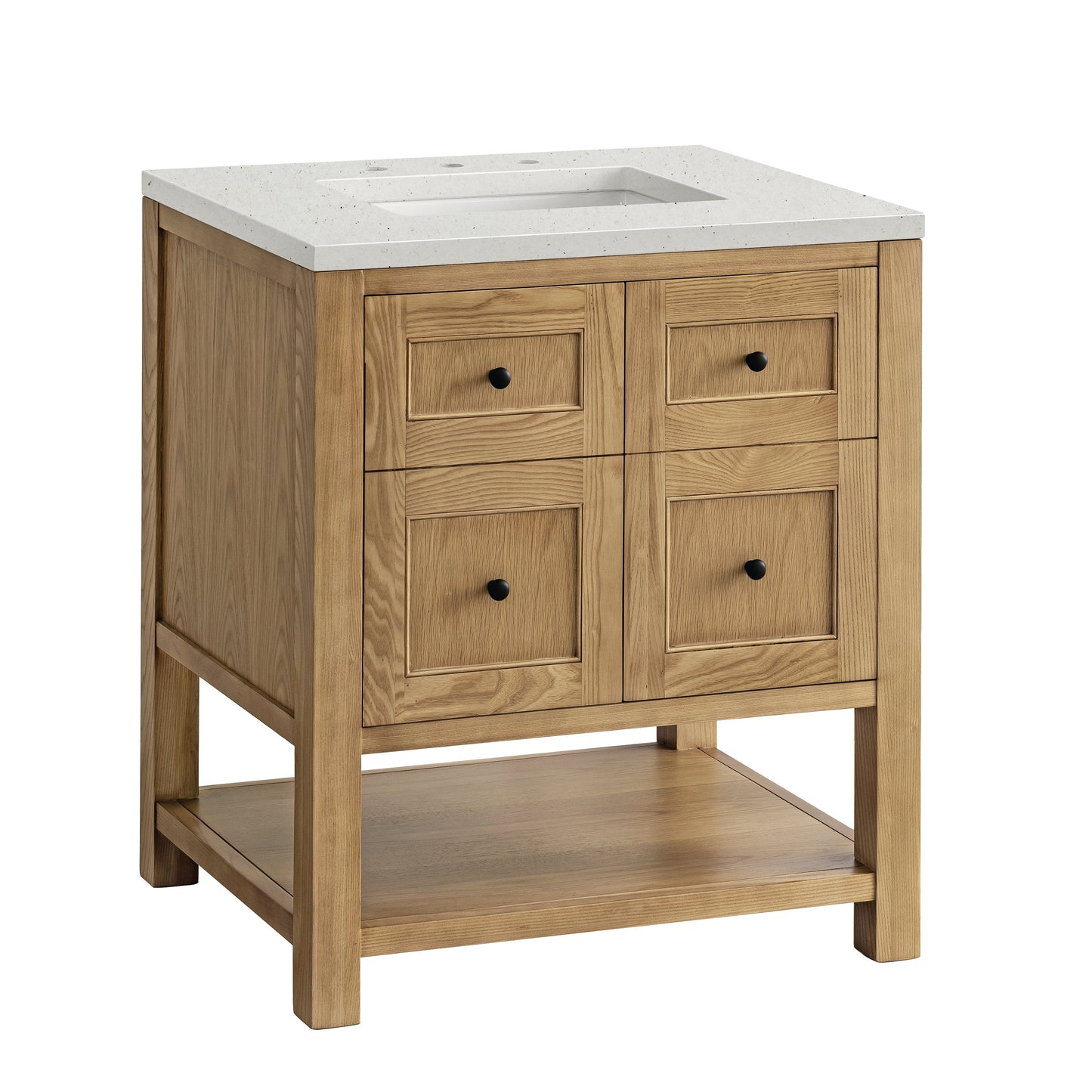 James Martin Vanities Breckenridge 30" Light Natural Oak Single Vanity With 3 cm Lime Delight Top