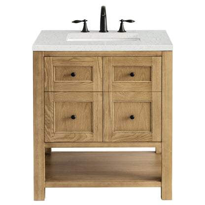 James Martin Vanities Breckenridge 30" Light Natural Oak Single Vanity With 3 cm Lime Delight Top